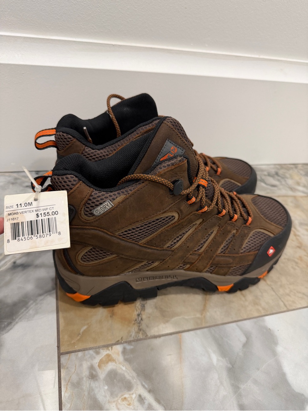 Merrell Moab Vertex Mid Men’s Work Boots Waterproof Comp Toe NWT Size 11